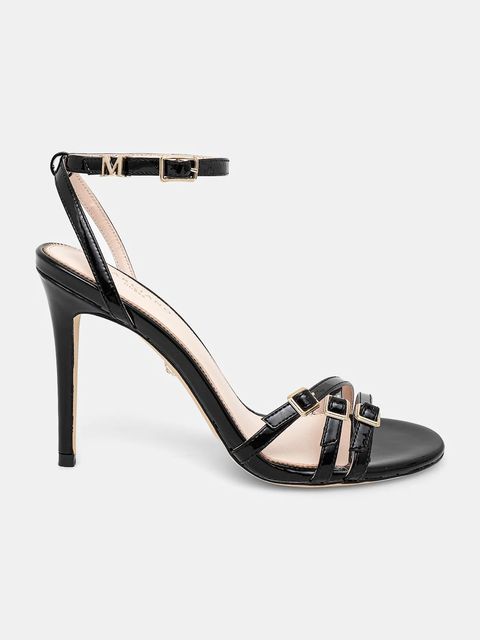 Guess sandały skórzane STRAPPY BUCKLE SANDAL