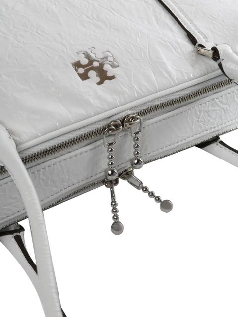Tory Burch small logo-detail zip-fastening shoulder bag - White