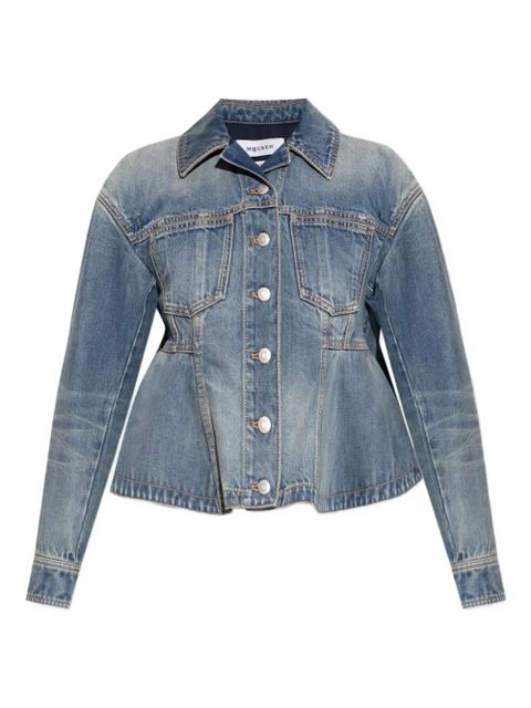 Alexander McQueen button-up denim jacket - Blue - zdjęcie produktu nr 1