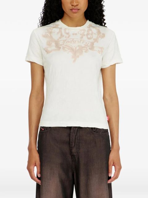 Diesel graphic-print cotton T-shirt - White