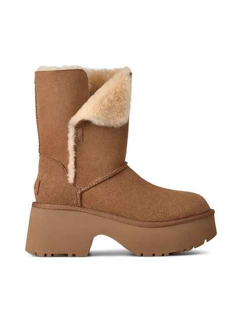 UGG śniegowce zamszowe Esmee Boot kolor brązowy 1171533.CHE - zdjęcie produktu nr 1
