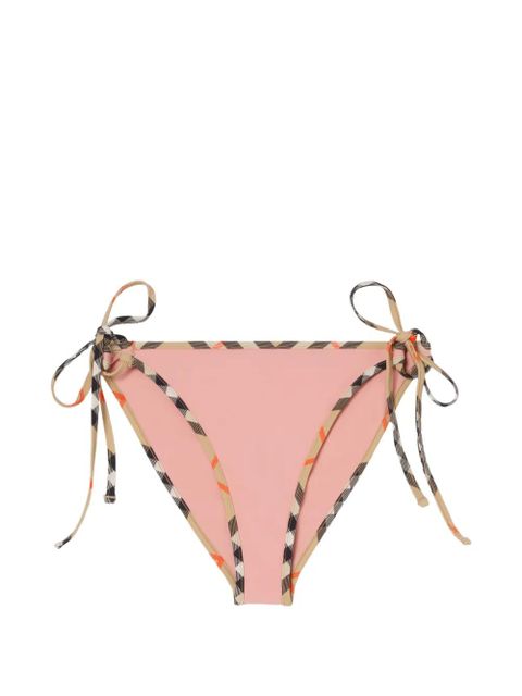 Burberry check trim bikini briefs - Pink - zdjęcie produktu nr 1