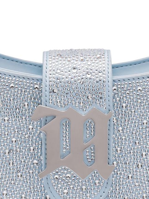 MISBHV crystal-detail shoulder bag - Blue