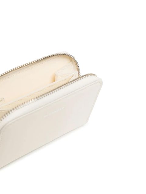 Jil Sander embroidered-logo leather wallet - White