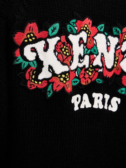 Kenzo kardigan wełniany x Verdy damski kolor czarny ciepły FF52CA4773CX.99J