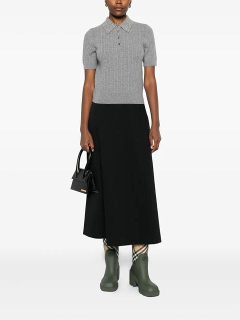 Maje embellished cable-knit lolo top - Grey - zdjęcie produktu nr 2