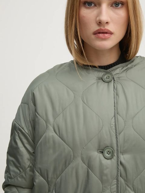 United Colors of Benetton kurtka dwustronna damska kolor zielony przejściowa oversize 23P8DN06M