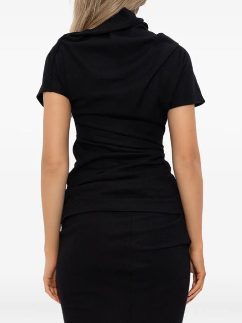 ENTIRE STUDIOS draped wool top - Black