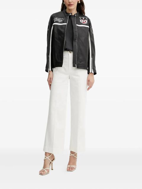 PINKO cotton frill-sleeve top - Black