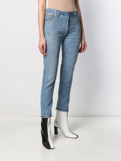 RE/DONE high-rise cropped jeans - Blue - zdjęcie produktu nr 2