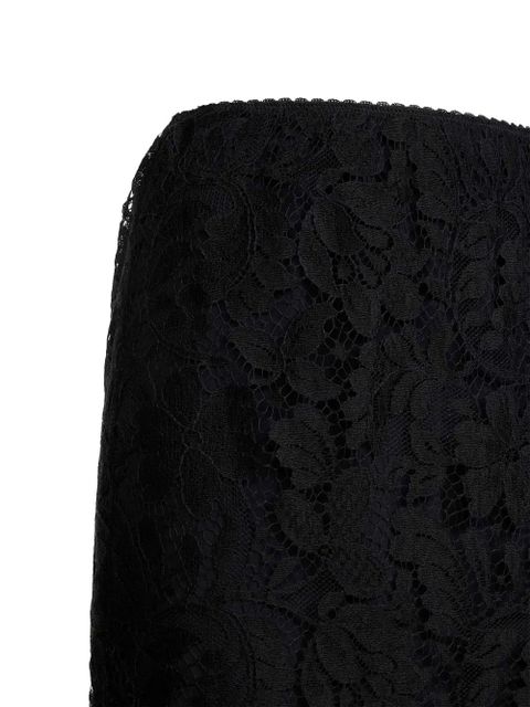 Chloé scalloped waistband lace skirt - Black