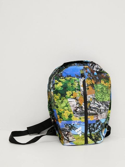 adidas by Stella McCartney kurtka przeciwdeszczowa TrueNature Earth Collage damska kolor zielony przejściowa oversize JF8480