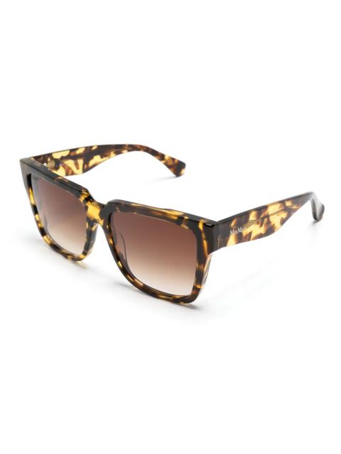 Max Mara Eyewear tortoiseshell-effect square-frame sunglasses - Brown - zdjęcie produktu nr 2