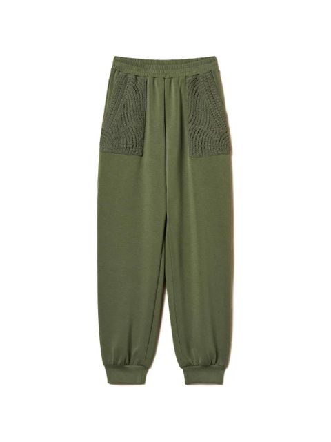 TWINSET crochet-detail track pants - Green - zdjęcie produktu nr 1