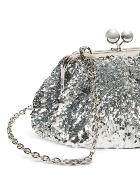 Weekend Max Mara sequin chain clutch bag - Silver