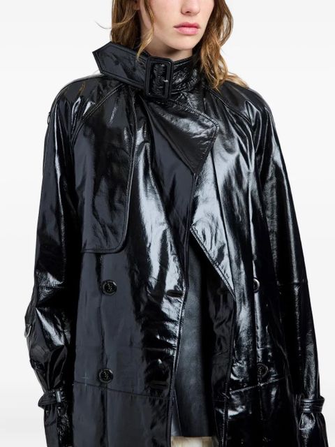 Proenza Schouler Sabina lacquered coat - Black