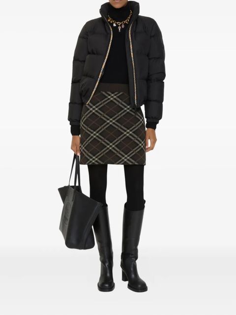 Burberry check-pattern mini skirt - Brown - zdjęcie produktu nr 2
