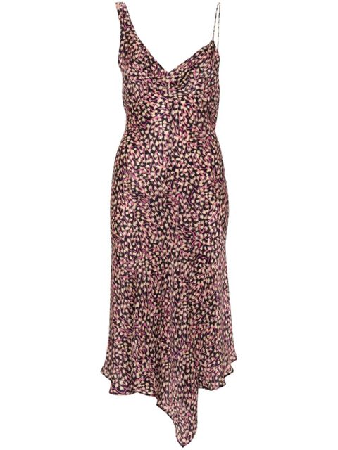 ISABEL MARANT Lucia graphic-print slip dress - Purple - zdjęcie produktu nr 1