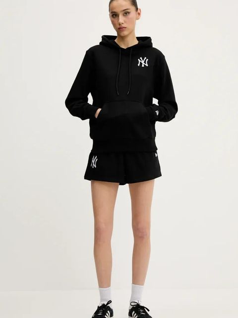 New Era bluza damska kolor czarny z kapturem z aplikacją 60564904 - zdjęcie produktu nr 2