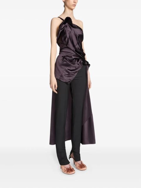DRIES VAN NOTEN drape-details one-shoulder top - Purple