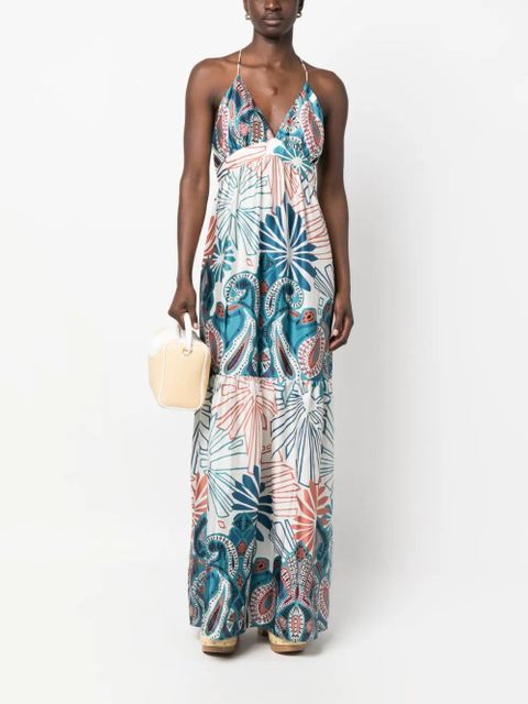 Ba&Sh floral-print tiered-skirt dress - Blue - zdjęcie produktu nr 2