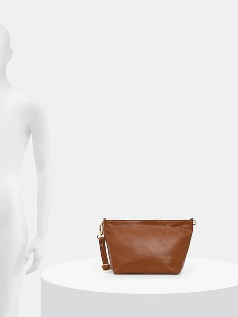 Answear.LAB torebka skórzana kolor brązowy
