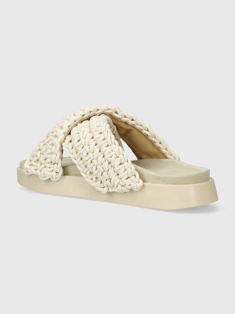 Inuikii klapki Woven damskie kolor biały na platformie 70104-105 - zdjęcie produktu nr 2