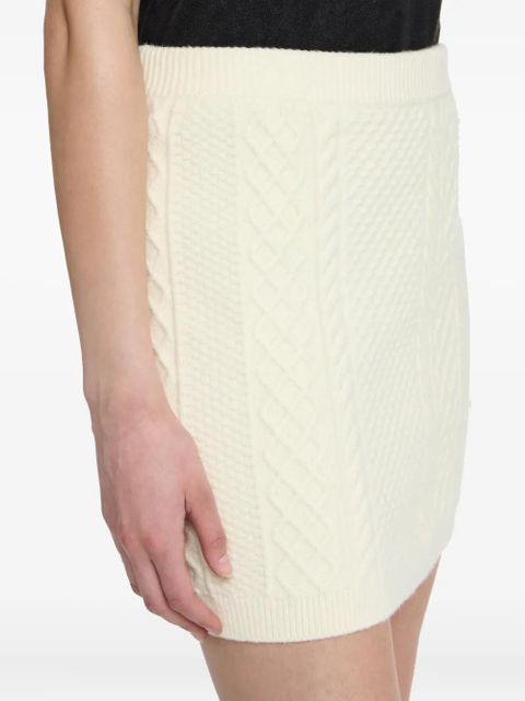 JW Anderson cable-knit mini skirt - Neutrals
