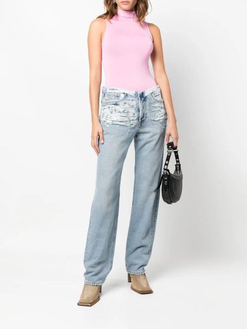 Diesel mid-rise ripped-detail jeans - Blue - zdjęcie produktu nr 2