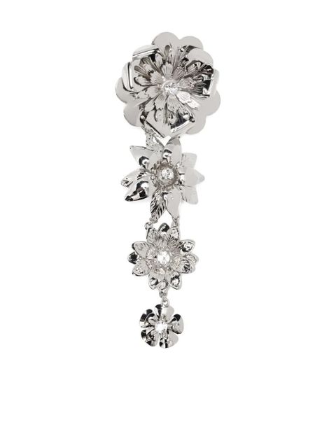 Blumarine flower-embellished drop earrings - Silver - zdjęcie produktu nr 2