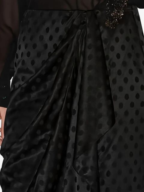 ISABEL MARANT Breen polka-dot draped skirt - Black