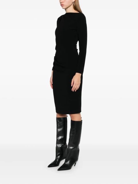 Max Mara draped dress - Black