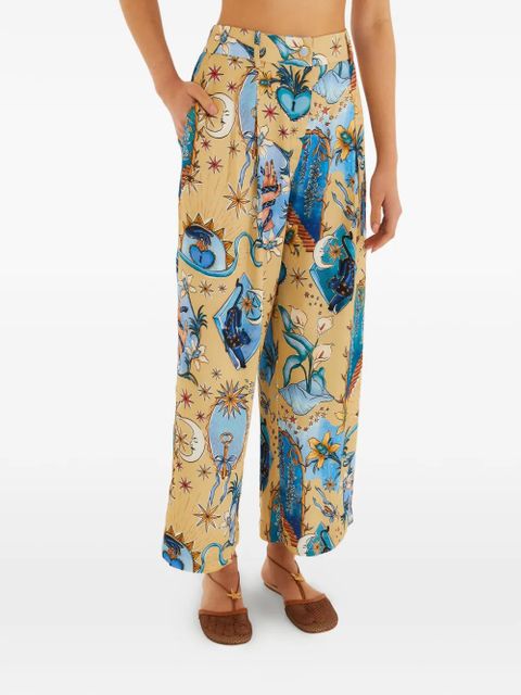 FARM Rio floral trousers - Neutrals - zdjęcie produktu nr 1