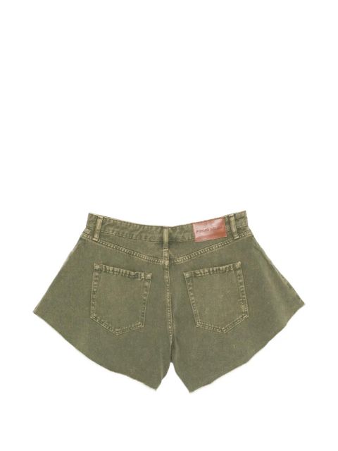 PINKO Bull acid-wash raw-cut shorts - Green - zdjęcie produktu nr 2