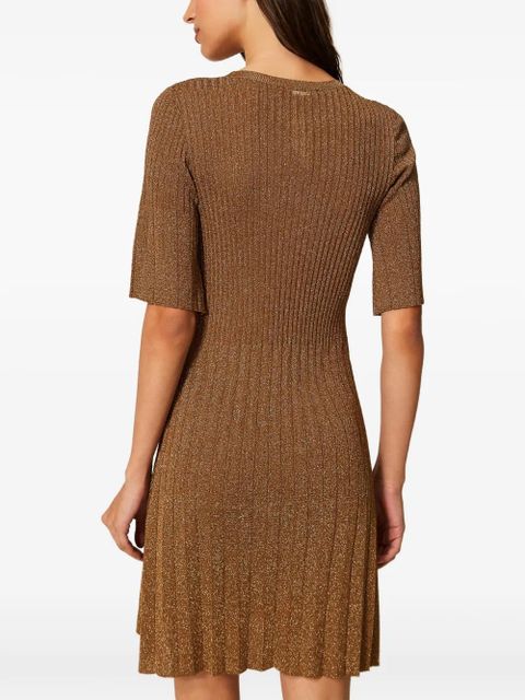 TWINSET lurex knitted dress - Brown