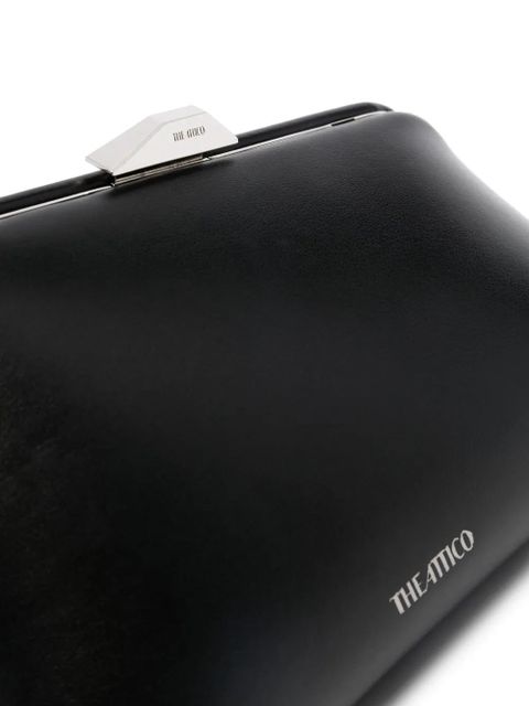 The Attico Midnight leather clutch bag - Black