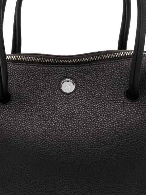 LOEWE top-handles textured-leather satchel bag - Brown