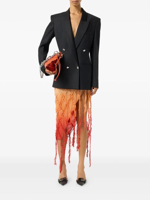 Blumarine asymmetrical fringed skirt - Orange - zdjęcie produktu nr 2