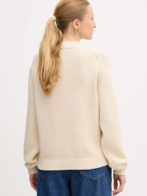 Kenzo sweter wełniany x Verdy damski kolor beżowy ciepły FF52PU4913CX.02