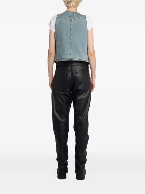 Zadig&Voltaire V-neck studded waistcoat - Blue