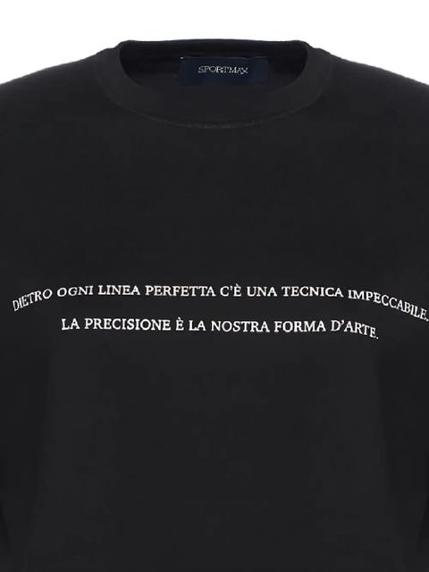 Sportmax round-neck print T-shirt - Black - zdjęcie produktu nr 2