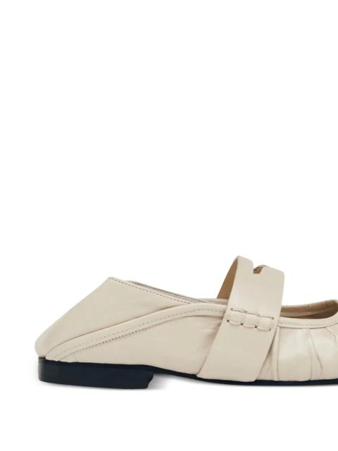ALOHAS pleated leather ballet flats - Neutrals