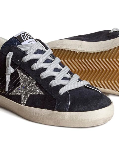 Golden Goose Super-Star glitter-detail sneakers - Blue