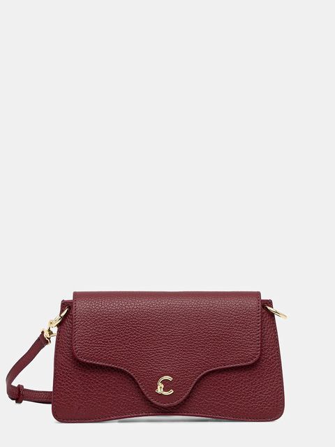 Coccinelle torebka skórzana kolor bordowy E5 SSL 27 01 01 - zdjęcie produktu nr 1