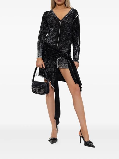 Diesel M-Egaknot mini dress. - Black