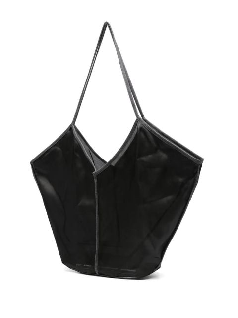 Hereu v-neckline silk shoulder bag - Black