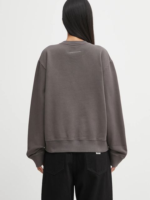 MM6 Maison Margiela bluza bawełniana damska kolor szary z aplikacją S62GU0143.M25024.810 - zdjęcie produktu nr 2