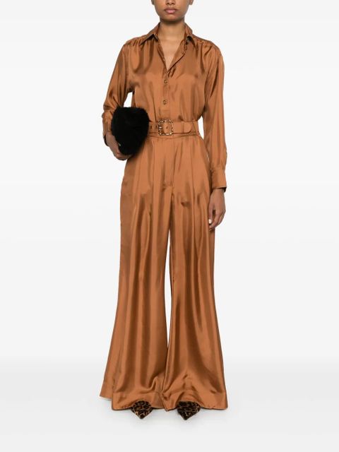 ZIMMERMANN Illustration Double Tuck trousers - Brown - zdjęcie produktu nr 2