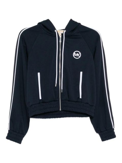 Michael Kors logo-pique zipped hoodie - Blue - zdjęcie produktu nr 1