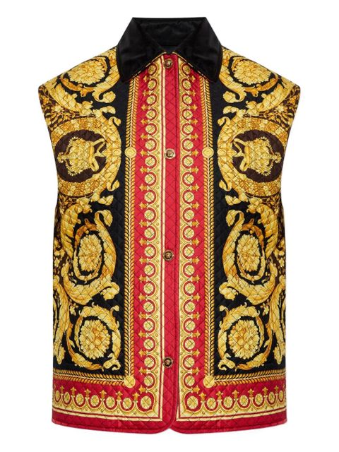 Versace baroque-print quilted vest - Multicolour - zdjęcie produktu nr 1